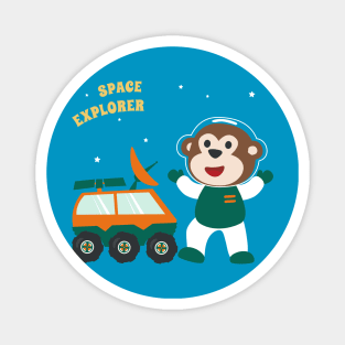 Cute monkey astronaut Magnet